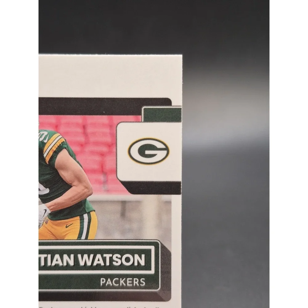 2022 Panini Donruss Christian Watson #P-319 Preview Red & Green Rated Rookie